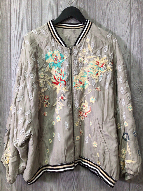 Johnny Was Reversible Baseball Jacket Size X-Large